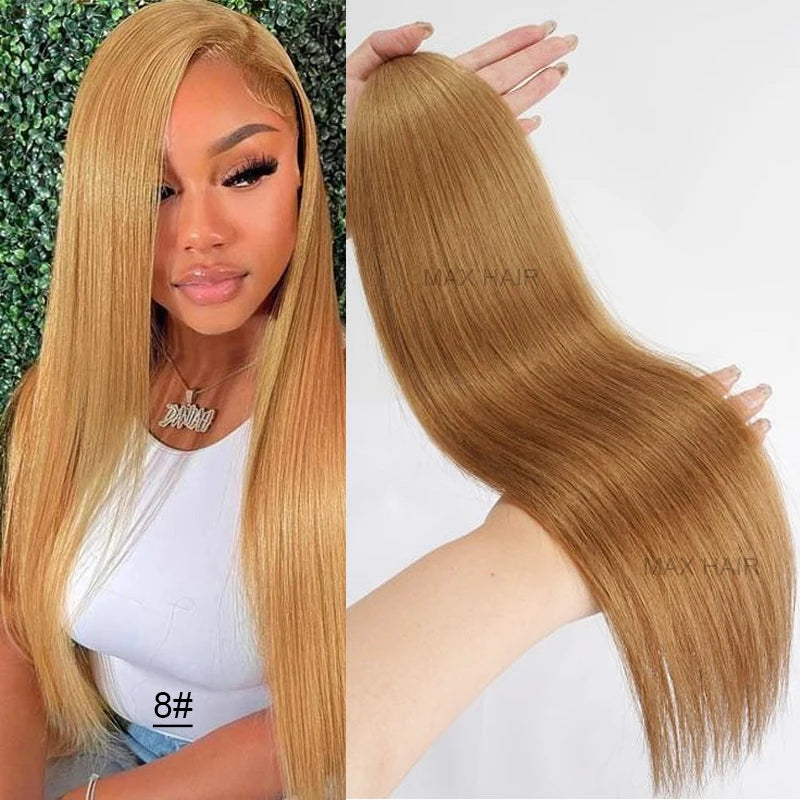 613 Striaght Human Hair No Weft 100% Virgin Bundles Highlight Original Bulk Extensions Russian Natural Unprocessed Blonde hair
