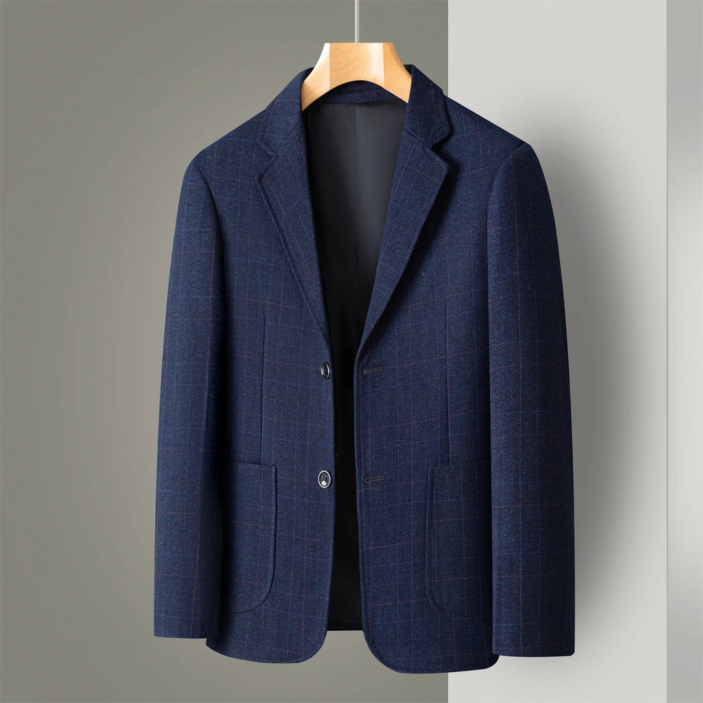 Middle-Aged Men's Business Casual Suit Father's Day Gift Wedding Formal Lightweight Suit Men's 35-60 Years Old Large Size Thin Top Men's Middle-Aged and Elderly Jacket