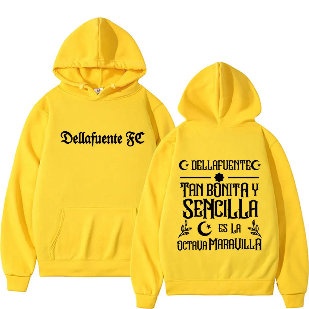 Rapper Dellafuente Album 2025 Letters Cover Hoodies Men Women Harajuku Fashion Hip Hop Oversized High Quality Hooded Sweatshirts