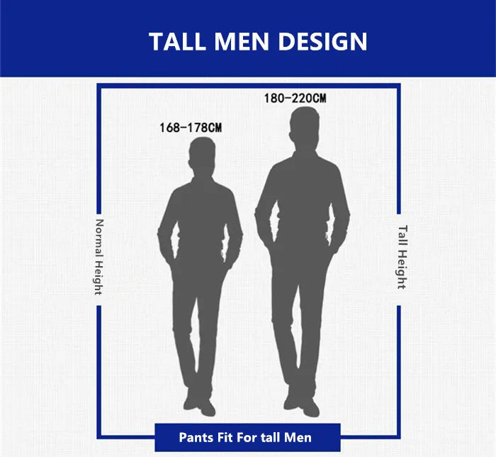 Tall Man Fleece Jeans 117CM Extra Long Stretched Plus Size 42 44 Fit Trousers Warm Autumn Winter High Waist Denim Pants Trousers
