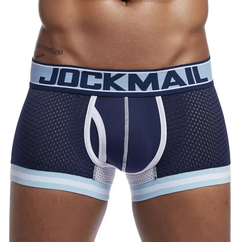 JOCKAMIL cotton mesh men's underwear fashion low-waist briefs shorts sports casual boxer trunks