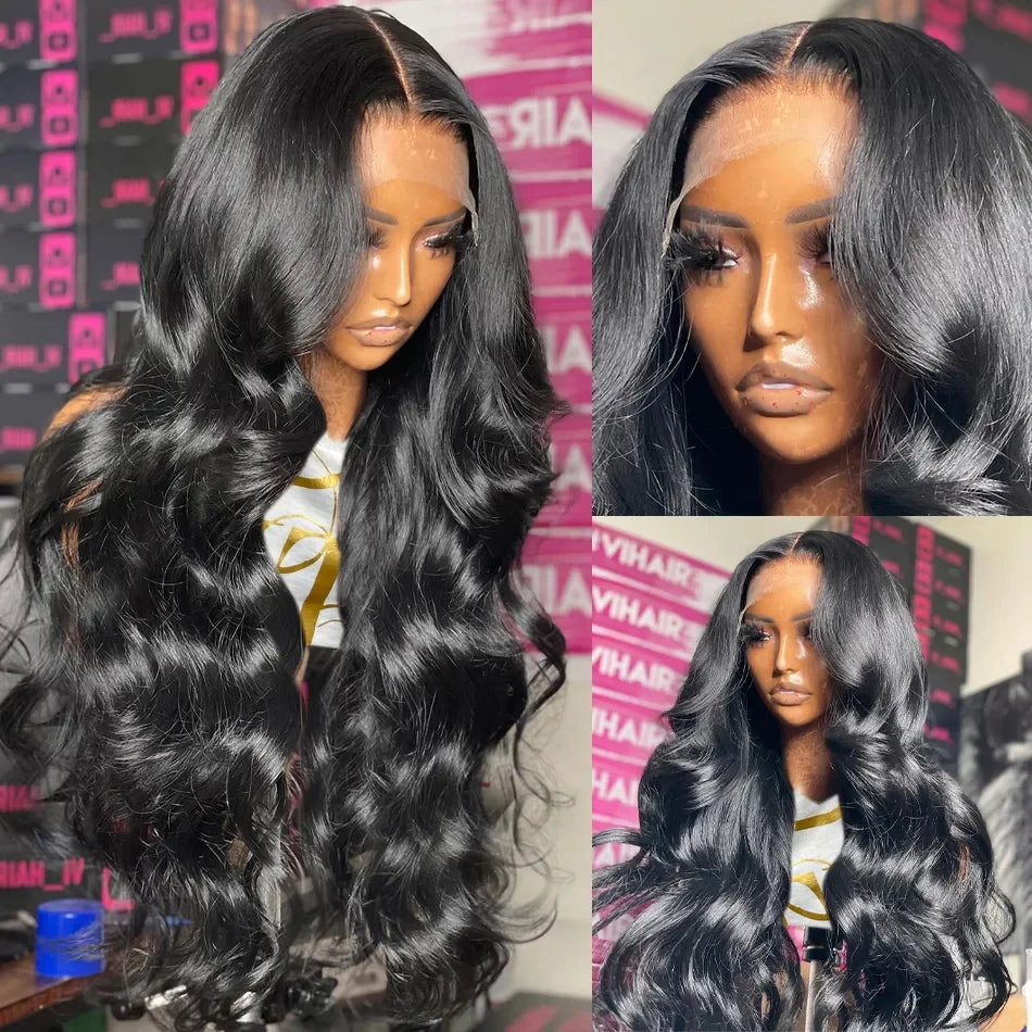 40 Inch Body Wave 13x6 HD Transparent Lace Frontal Wig Human Hair 13x4 Lace Front Wig Brazilian Pre Plucked Lace For Black Women