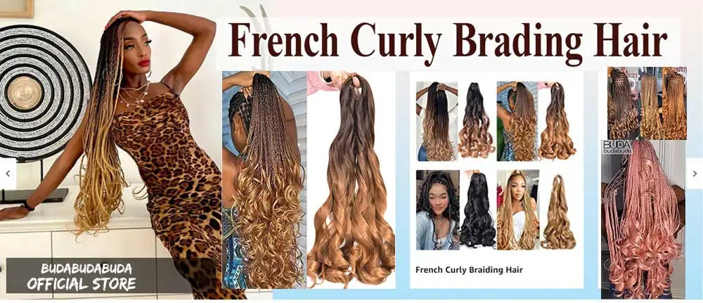 French Curls Braiding Hair Extensions 24Inch Synthetic Curl Hair Loose Wave Spiral Curl Crochet Hair Braids For Black Women