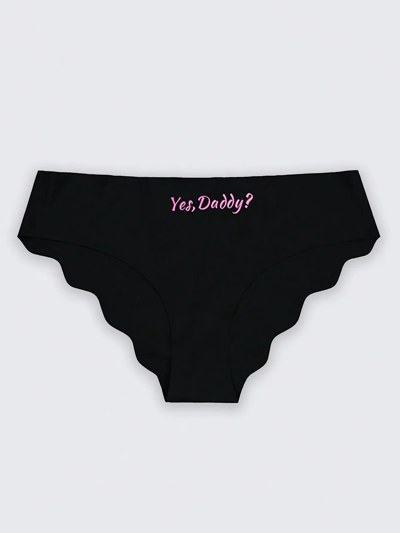 7PCS Black women's panties fashionable heart letter V-shaped sports and fitness triangle briefs mid waist girls' breathable unde