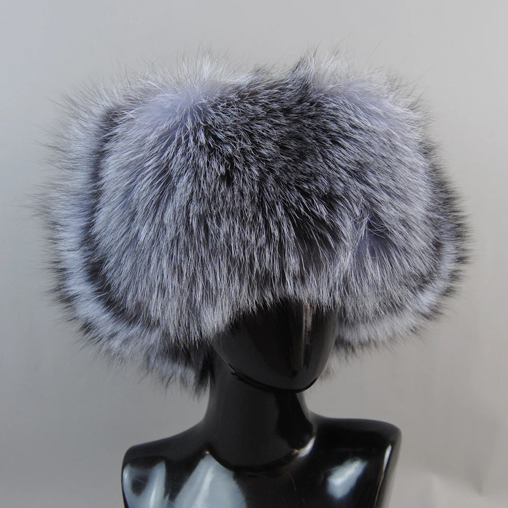 2026 Unisex Outdoor Windproof Winter Natural Real Fox Fur Bombers Hats Women Raccoon Fur Cap Luxury Real Sheepskin Leather Hat