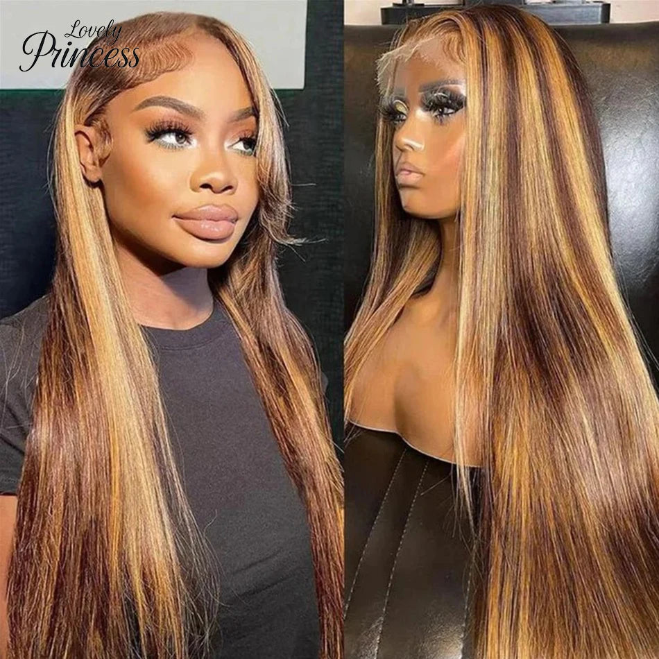 427 Highlight Wig 13x6 Hd Lace Frontal Human Hair Wig 40 Inch 13x4 Straight Lace Frontal Wigs Human Hair Pre Plucked 200 Density