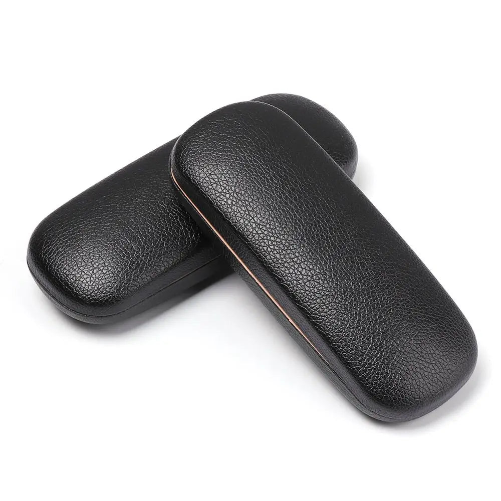 Unisex Waterproof PU Leather Litchi Grain Black Spectacle Cases Glasses Box Hard Frame Eyeglass Cases Eyewear Protector