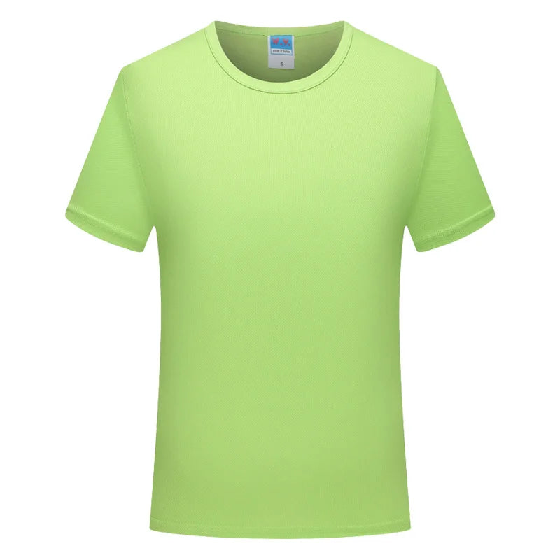 Quick-drying T-shirt  Breathable Round neck Top Solid Color Sports Men/Women Same Custom Printed Embroidery Print logo picture
