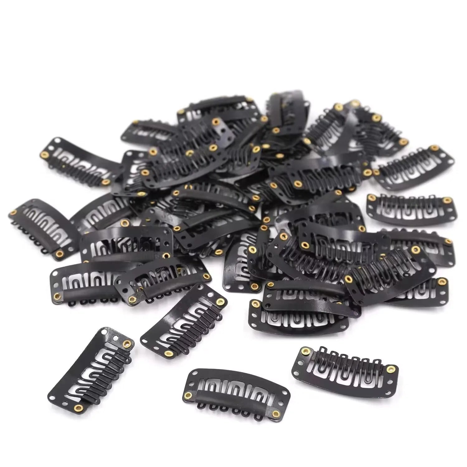 50  Clips for Clip-In Real Hair Wefts Hair Extensions Wig Hair Clip Hair Clips