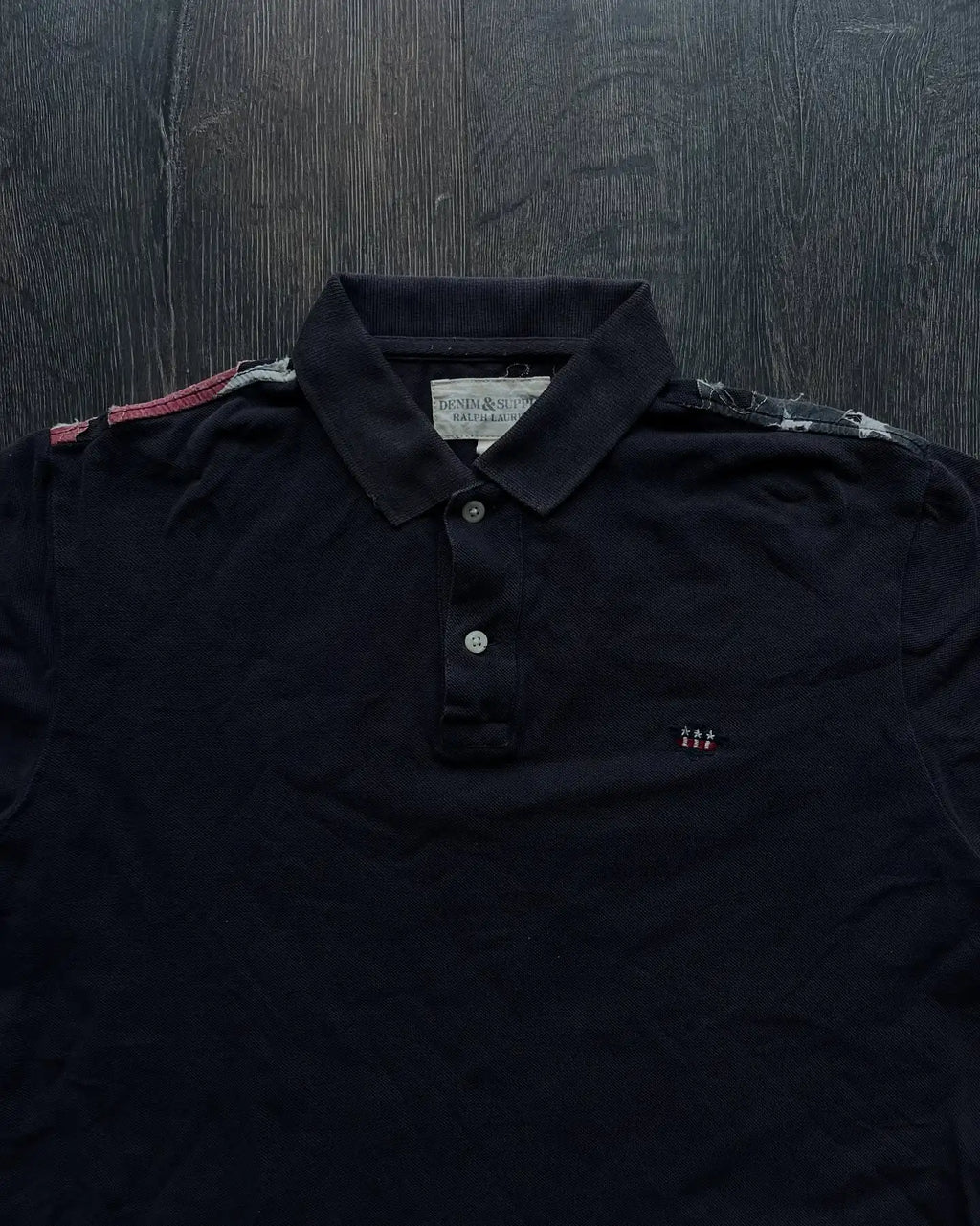 America Retro Flag Polo Shirt Streetwear Men Women Hip Hop Tear Patchwork Short Sleeve Shirt Y2k Cotton Top Baseball Clothing