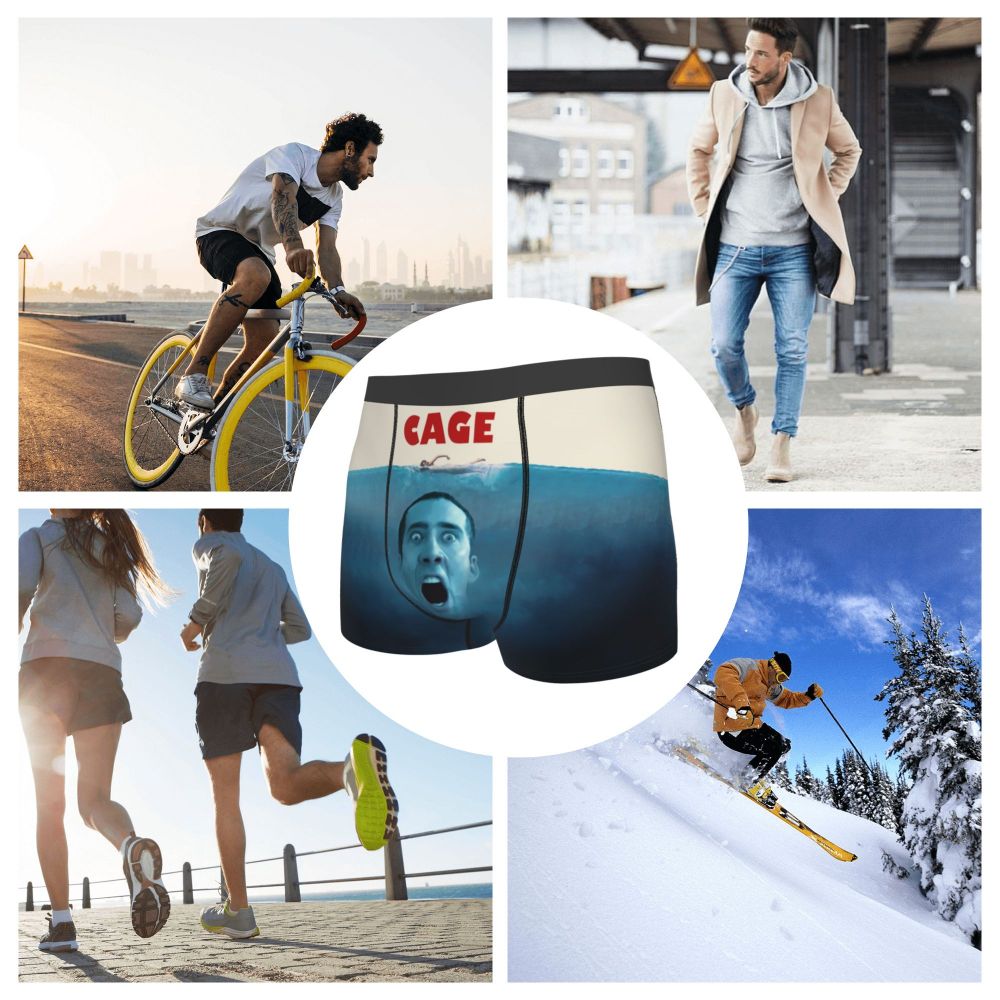 Custom Nicolas Cage Boxer Shorts For Homme 3D Printed Male Nic And His Girls Underwear Panties Briefs Breathbale Underpants