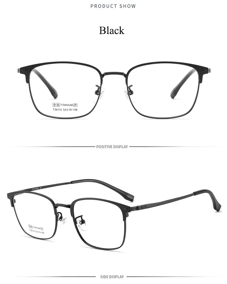 BCLEAR Men Women Retro Glasses Frame Ultra-light Titanium Myopia Glasses Optical Prescription Fashion Desgin Eyeglasses Frame