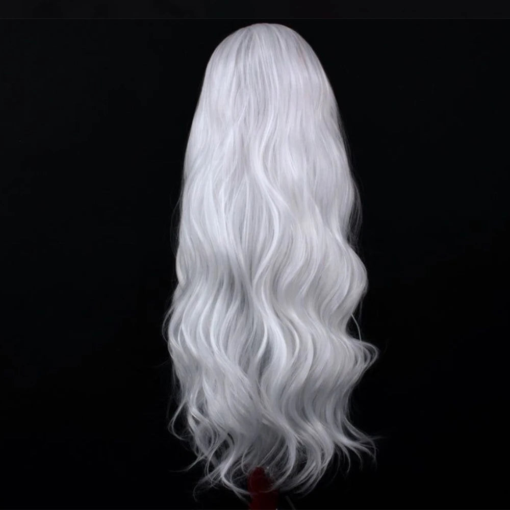 Brown Wave Wig Synthetic Lace Front Wigs For Women Long Deep Wave Lace Hair Frontal Wig White Wig Orange Heat Resistant Cosplay