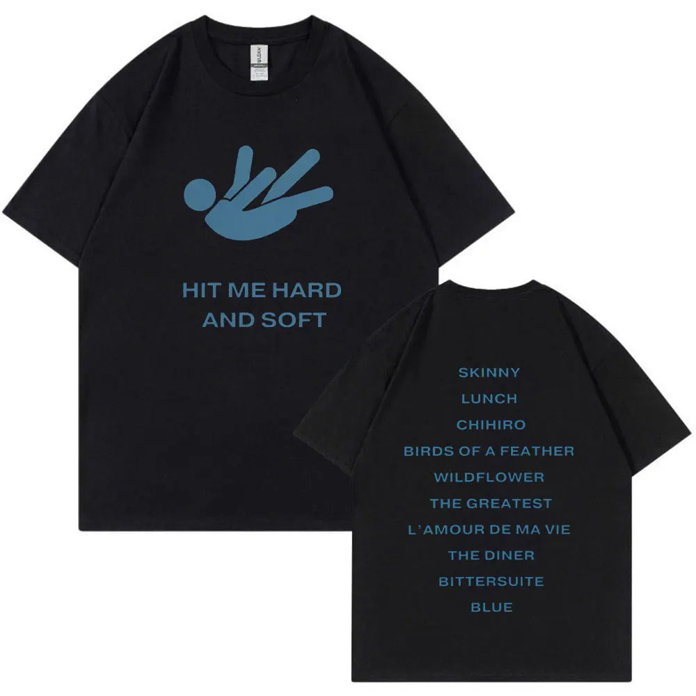 Hit Me Hard and Soft 2024 Tour T Shirt Men Women Fashion Hip Hop T Shirts 100% Cotton Loose Short Sleeve T-shirts Fans Gift Tops
