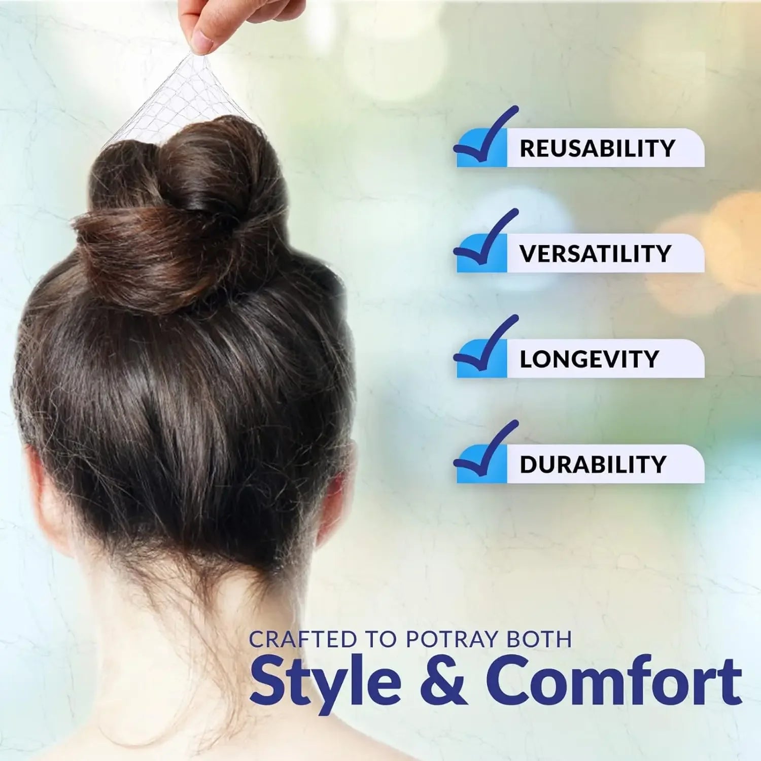 Hair Net 100 Pcs, 24 Inches Hair Nets Elasticity Invisible Elastic Mesh for Food Service, Ballet Bun, Sleeping, Women and Wig