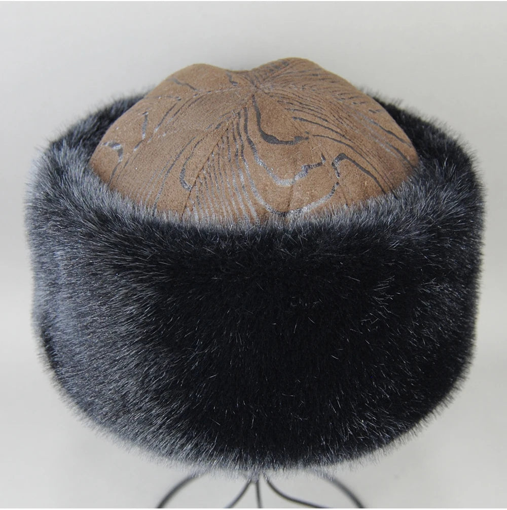Hot Sale Faux Mink Fur Hat Winter Genuine Baseball Cap Russia Fashion Elegant Lady Warm Faux Fur Ball Straw Hat