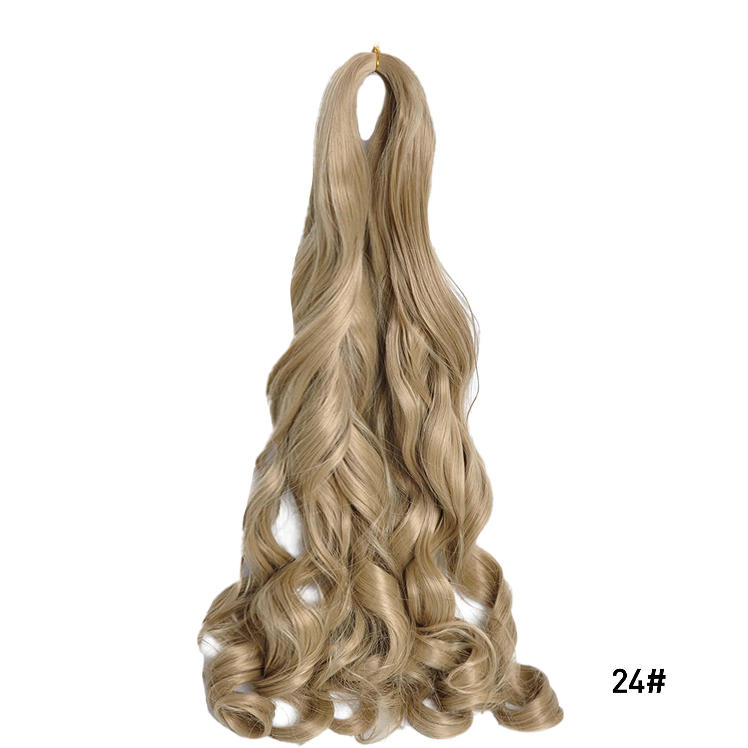 French Curly Crochet Braiding Hair Synthetic Loose Wave Ombre Braids Hair for Women Spiral Curls Pre Stretched Hair Extensions