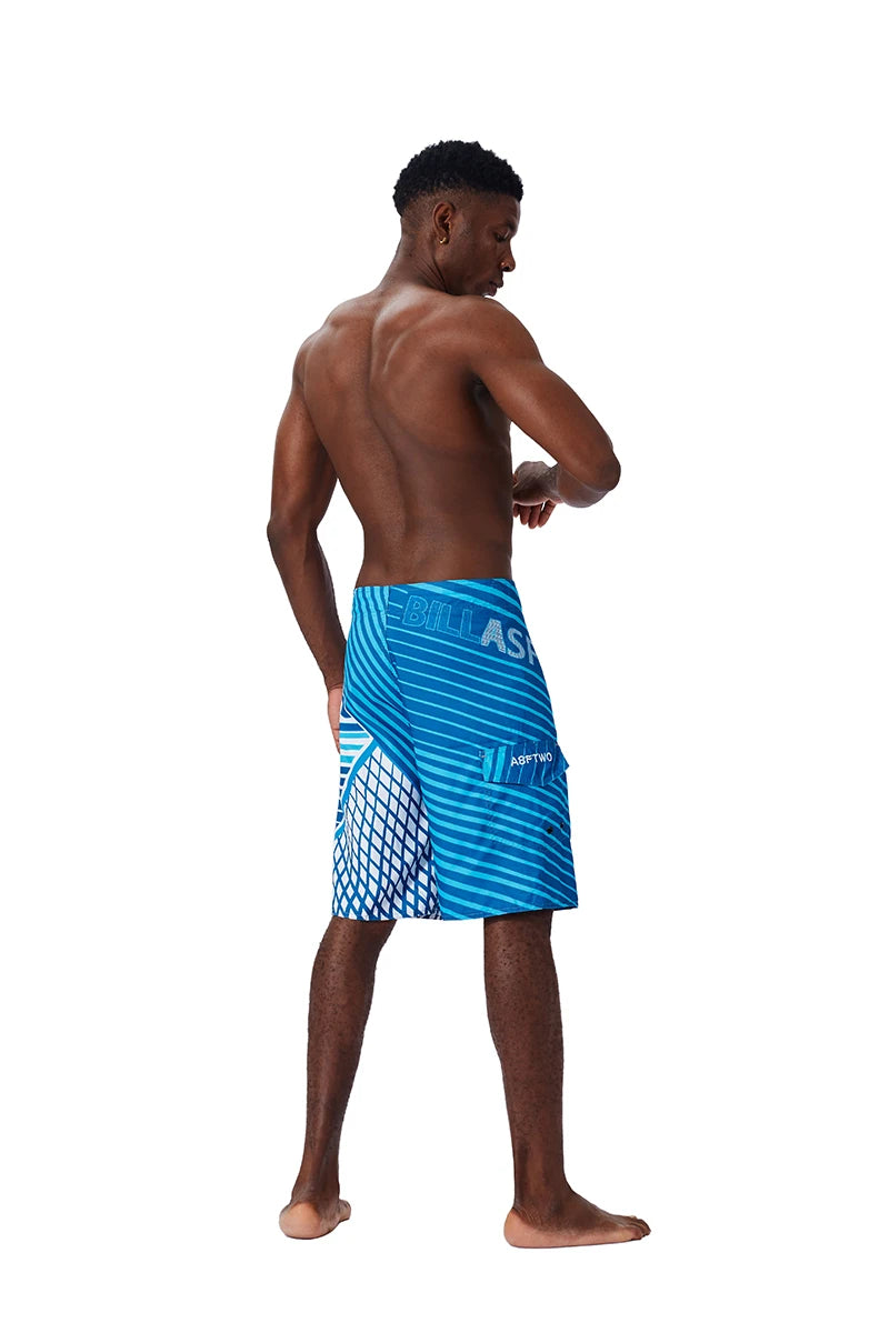 Quick Drying Beach Shorts for Men Surf Beach Shorts Fast Dry Swim Trunks with Bermuda, Fitness Muscle Short Pants, Summer, New,