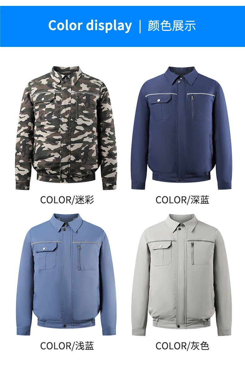 Clothes with fans in summer heatstroke prevention and cooling air conditioning men's clothing refrigeration work Outdoor Jacket