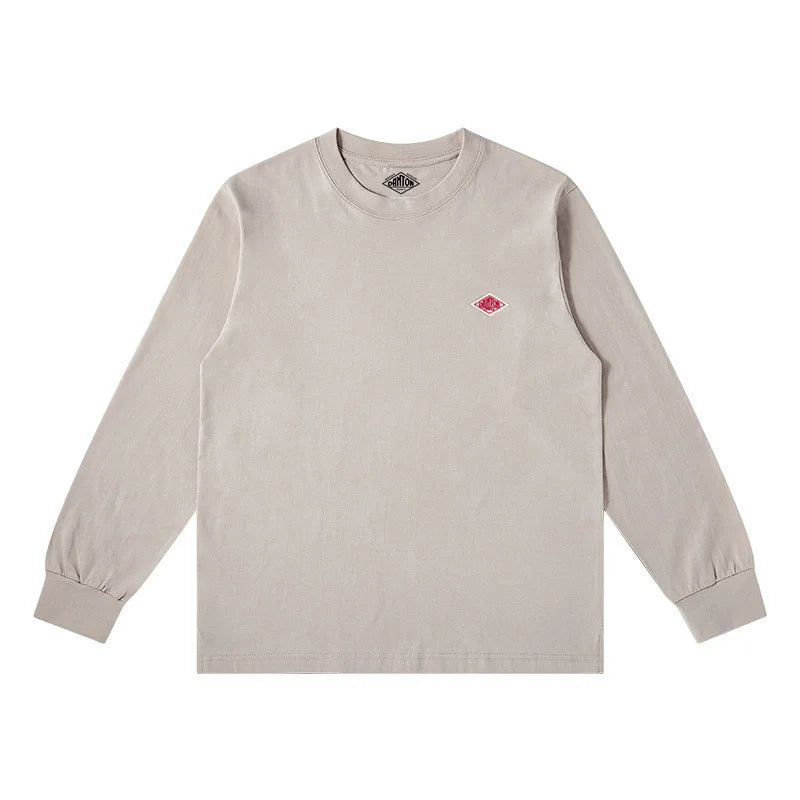 2025 Exported to Japan Spring Autumn Long Sleeved T-shirt  Men/Women Same Embroidery Brand Cotton O-Neck Loose Sweatshirt Tops