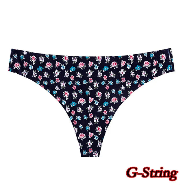 Poblador Sexy Women's Panties Seamless Underwear Comfortable Print G-string Thongs Intimate Female Lingerie Ladies Pantys Tanga