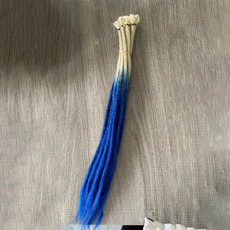 Dreadlocks Extensions Thin 0.7cm Width Synthetic Crochet Braids Hair Dreads Fake Hair Ombre Mint Green Reggae Hip Hop Style Pink
