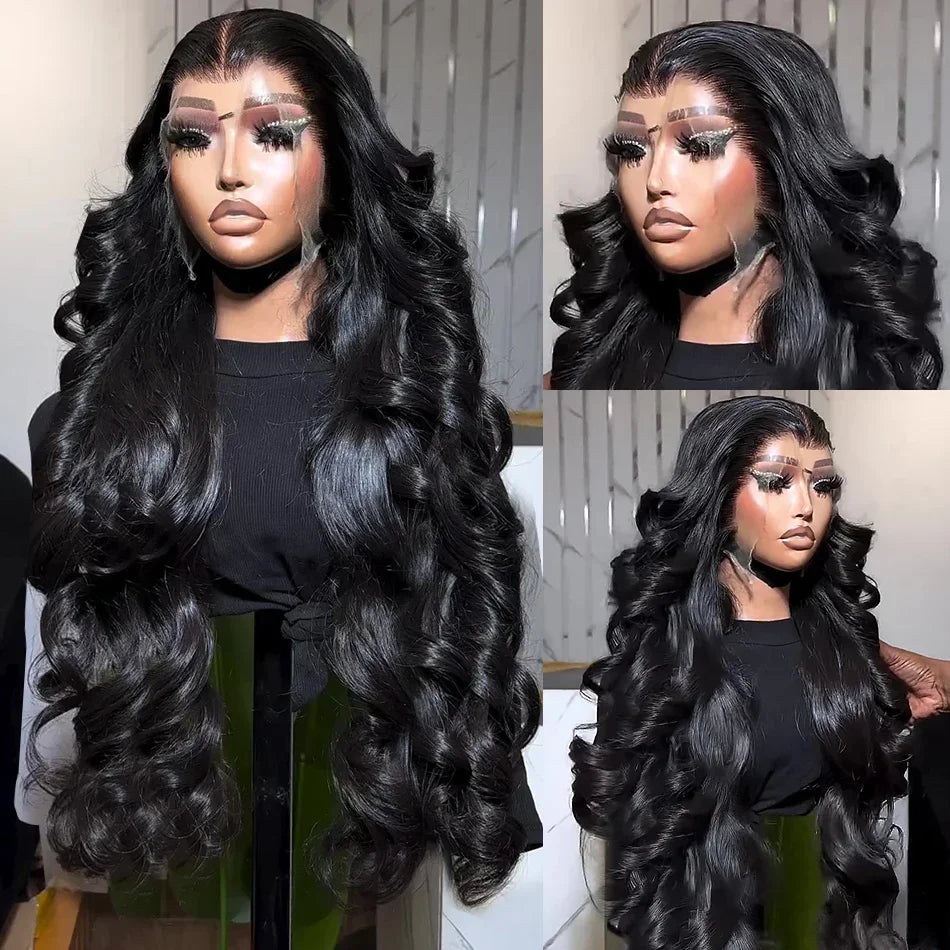 Wigirl High 200 Density 30 40 Inch 13x6 HD Transparent Body Wave Lace Front Human Hair Wigs Brazilian Wavy 13x4 Lace Frontal Wig