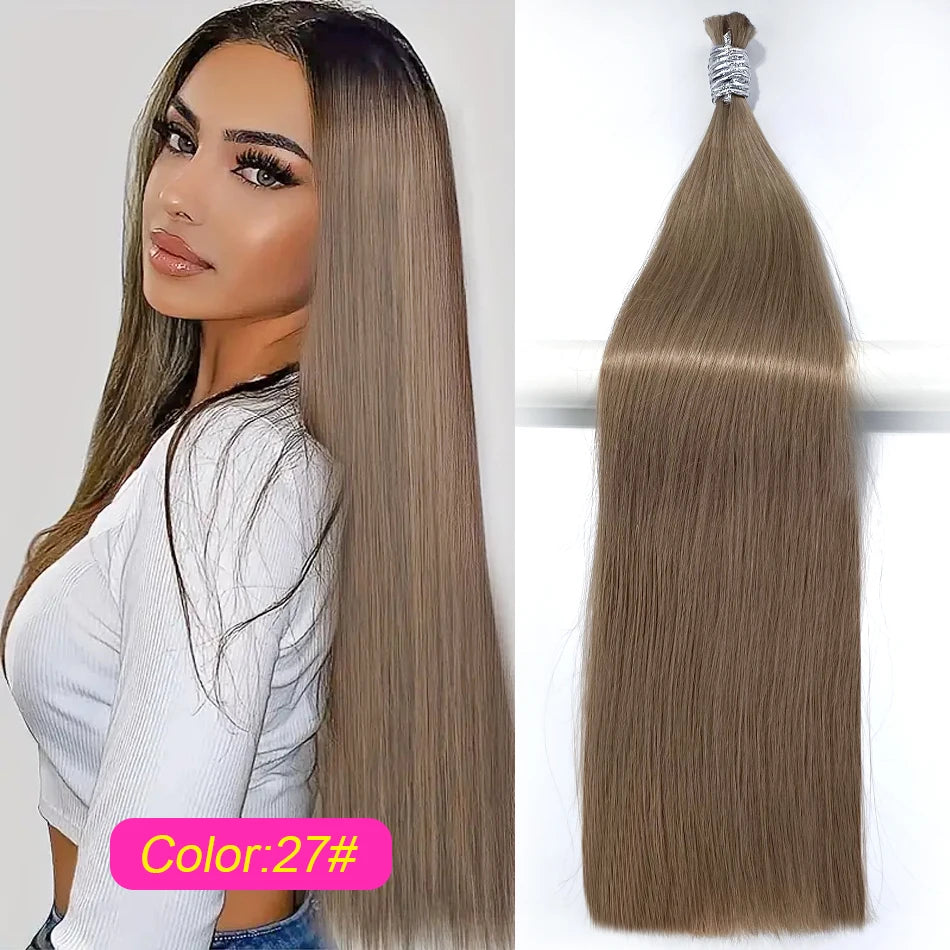613 Striaght Human Hair No Weft 100% Virgin Bundles Highlight Original Bulk Extensions Russian Natural Unprocessed Blonde hair