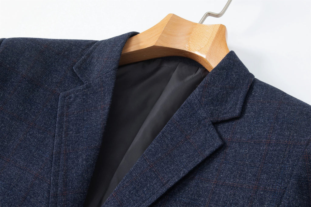 Middle-Aged Men's Business Casual Suit Father's Day Gift Wedding Formal Lightweight Suit Men's 35-60 Years Old Large Size Thin Top Men's Middle-Aged and Elderly Jacket