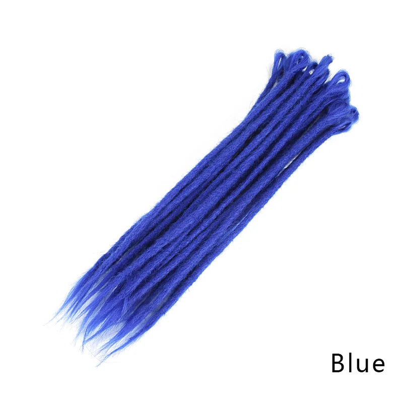 Dreadlocks Extensions Thin 0.7cm Width Synthetic Crochet Braids Hair Dreads Fake Hair Ombre Mint Green Reggae Hip Hop Style Pink