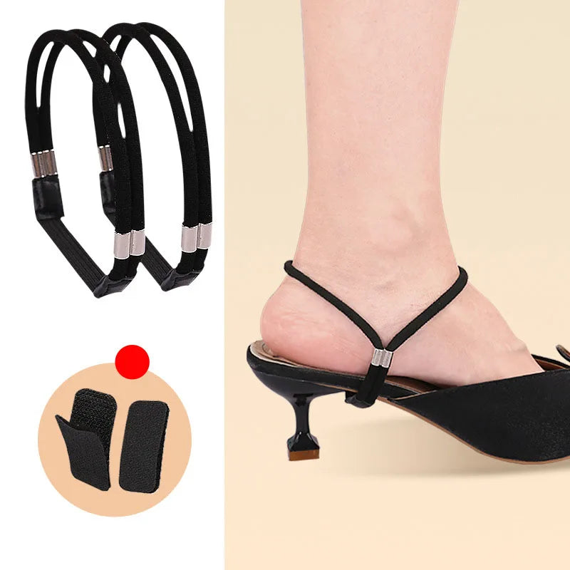 High Heels Shoes Band Anti-loose for Women Diamond Shoelaces Anti-drop Heel Straps Belt Drill Elastic Fixing Rhinestone Belts