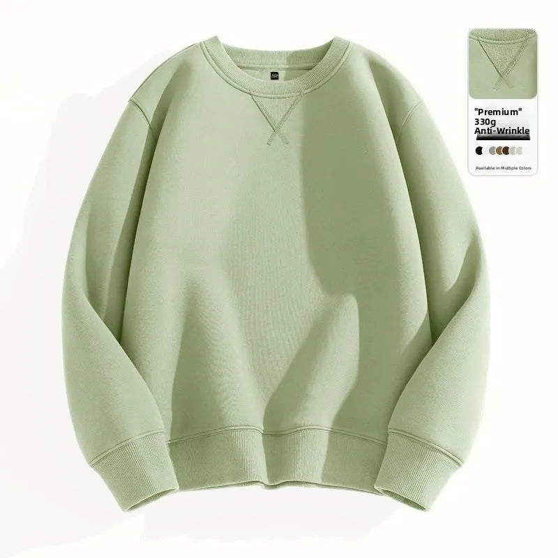 Loose Fit  Color Hoodl Sweatirt Long Sve round Ne Men's Autumn Winter Heavyweight Comfortable Antibacterial Ba...