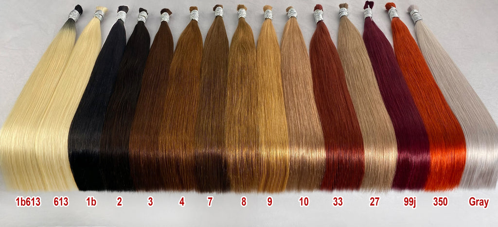 613 Striaght Human Hair No Weft 100% Virgin Bundles Highlight Original Bulk Extensions Russian Natural Unprocessed Blonde hair