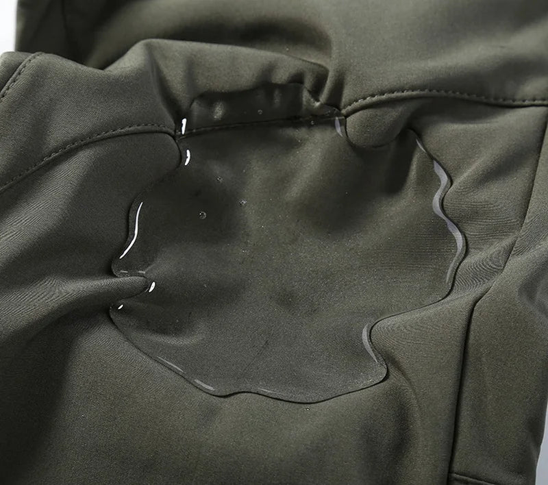 Men's Winter Autumn Warm Cargo Fleece Jackets Softshell Military Hoodie Windproof Outdoor Coats Hiking Camping Climbing Tactical