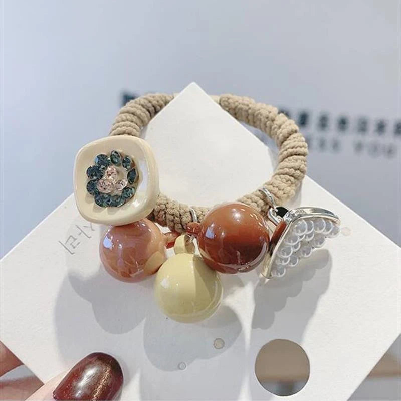 1/3pcs New Style Pearl Korean Version Rhinestone Elegant Hair Ring Thickened Dongdaemun Headband High-Quality Hair Tie