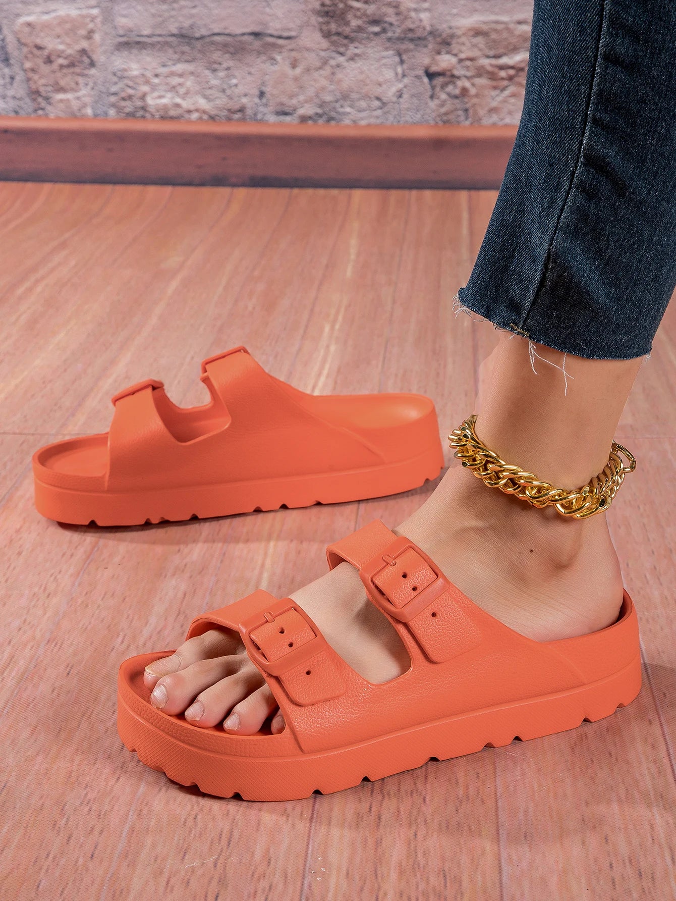 fashion Women Slippers Platform Beach Shoes Girl Outdoor Slides EVA flip flops For Home Shoes buckle Soft Thick Sole Sandals
