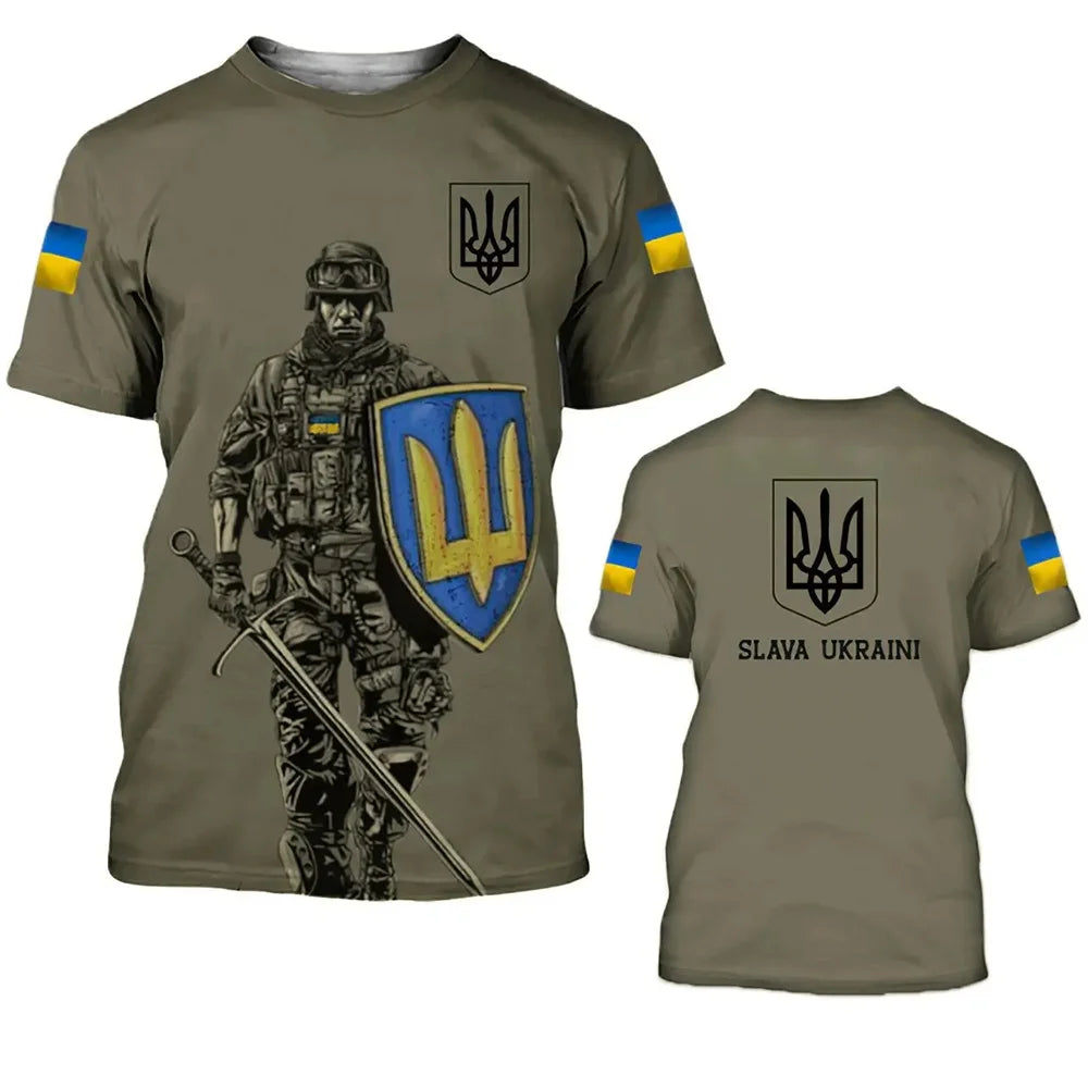 Country National Flag Camouflage Graphic T Shirt for Men Clothing Russia Eagle Emblem Camo T-Shirt Spain Forest Combat Tee Shirt