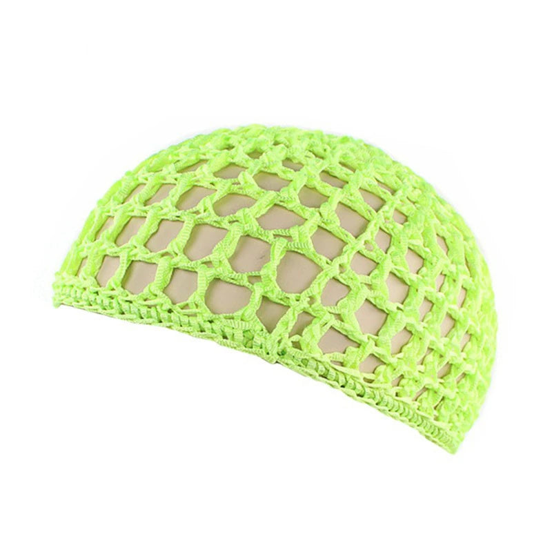 1pc Mesh Crochet Hair Net Woven Hair Cap Bonnet Night Cap Sleep Cap For Women Wig Head Cover Accessories