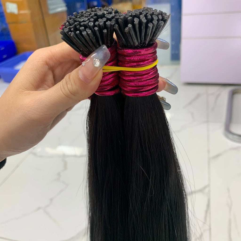 Straight ITIP Human Hair Extension 12A 100% Real Human Hair Extensions 0.8g/pc Capsule Keratin Human Fusion Hair Extension