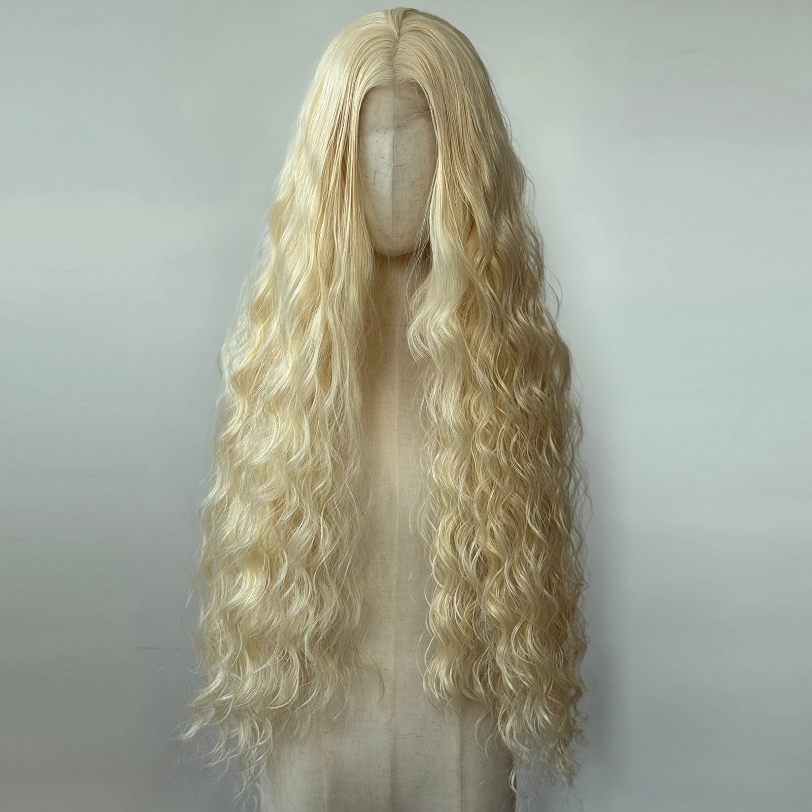 #613 Blonde Wig Synthetic Lace Front Wig Long Loose Wave Lace Front Synthetic Wig Pre Plucked Heat Resistant Fiber Hair