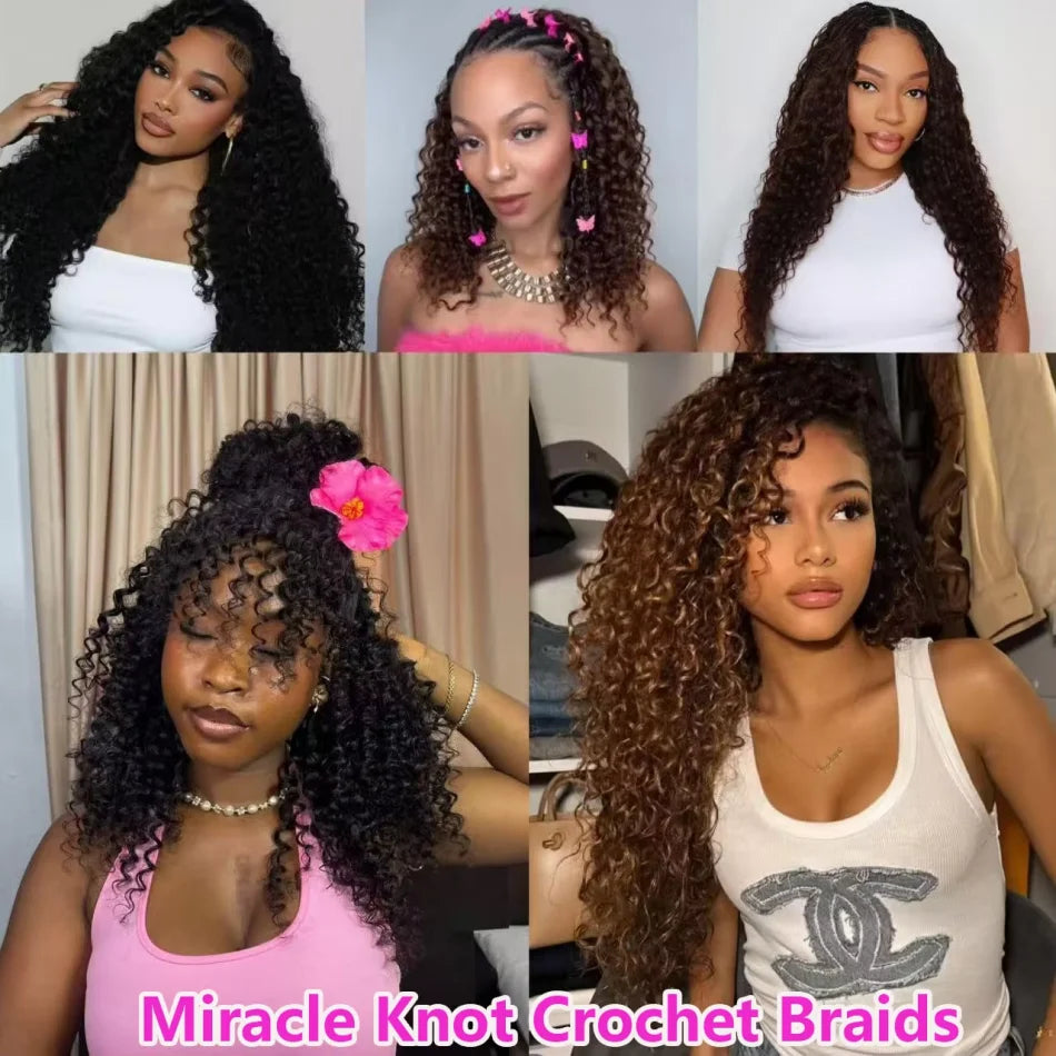 Deep Wave Crochet Human Hair Brazilian 12A Small Spirals Burmese Curly Bundles Virgin Feather Kinky Curly Hair Extension