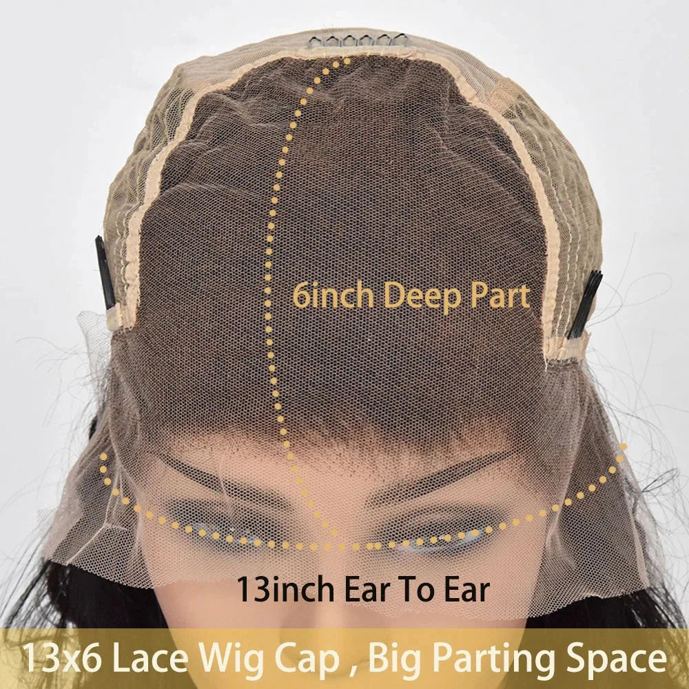 Double Drawn Bleached Knots Bone Straight Wig 250% Density 360 13x6 HD Transparent Lace Frontal Human Hair Wigs Pre plucked