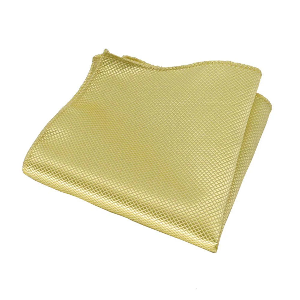 HUISHI Men's Hanky Jacquard Handkerchief Solid Plain Suits Pocket Square For Men Wedding Business Party Kanky Pocket Gifts