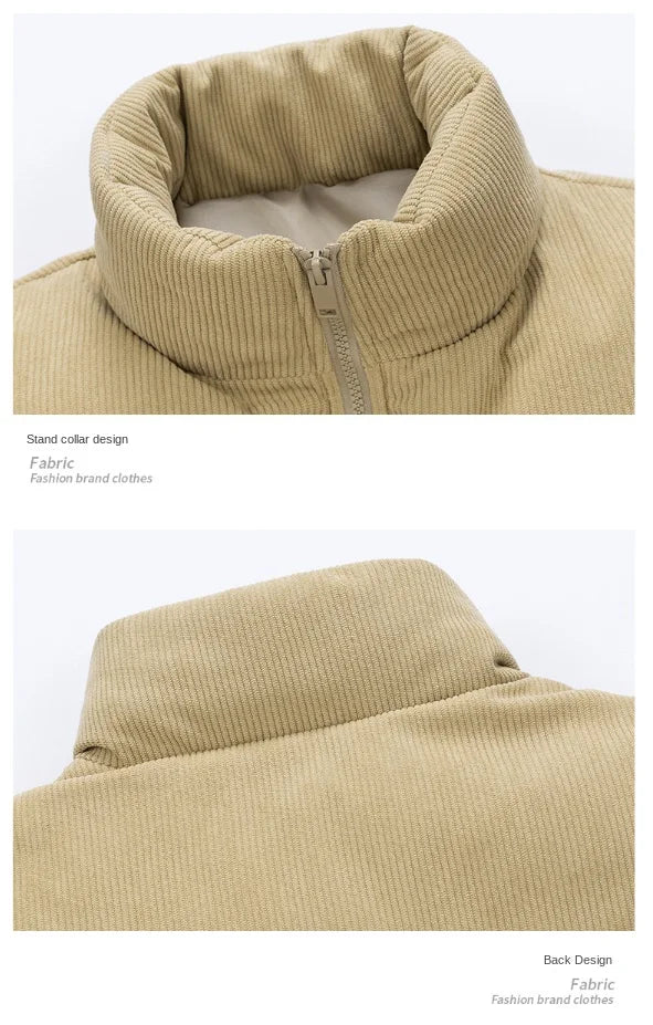 Jeep Spirit Men's Vest Autumn and Winter Stand Collar Sleeveless Warm Windproof Vest Fashion Sports Casual Vest Jack