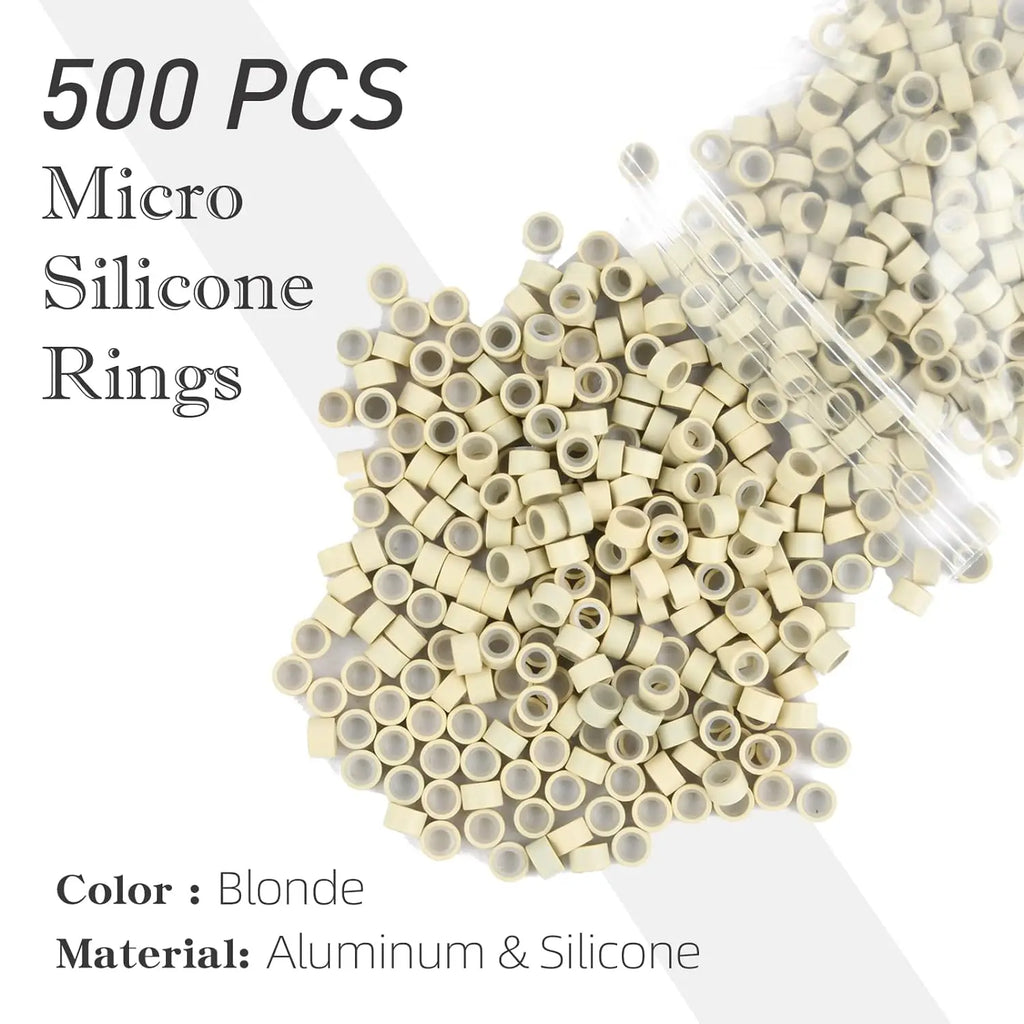 300pcs Woman Hair Decoration The Ring Hair Extensions Tools Micro Link Rings Silicone Link Ring Dreadlock Ring Hair Cuffs Silico