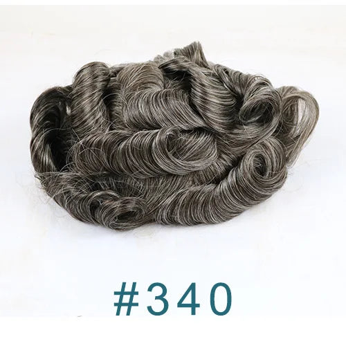 Undetected 0.02mm Thin Skin Natural Hairline Human Hair Men Toupee Black Gray Brown Blonde Male Hair Light Capillary Prosthesis