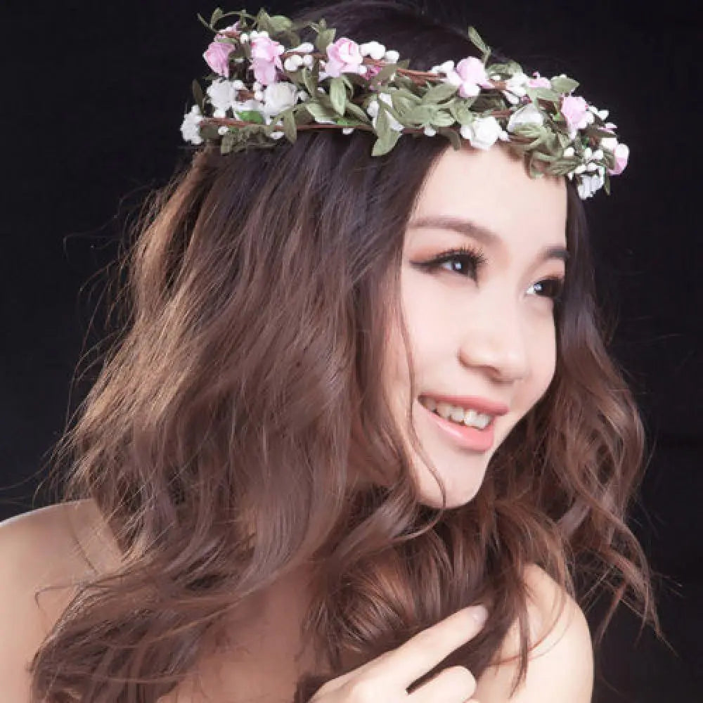 Cute Elegent Flower Garland Wedding Bride Bridal Headdress Headbands Bohemian