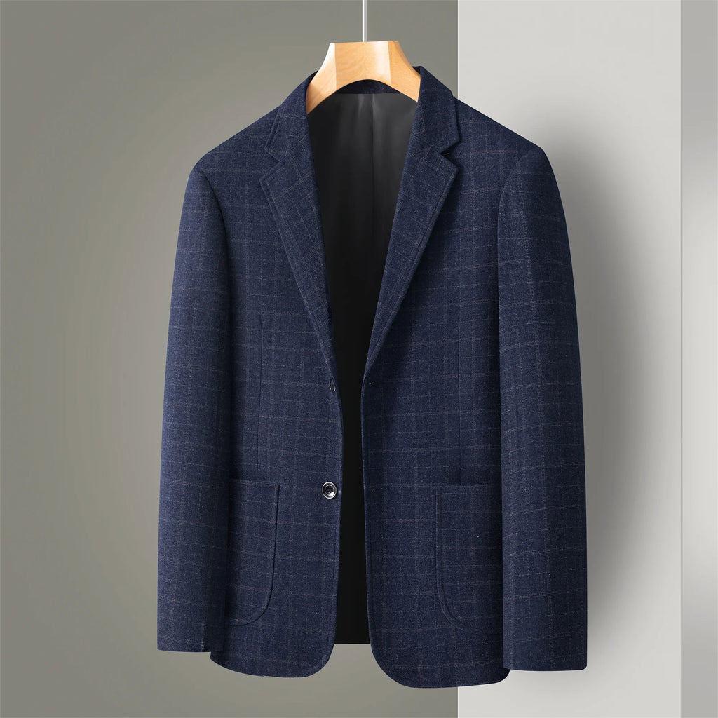 Middle-Aged Men's Business Casual Suit Father's Day Gift Wedding Formal Lightweight Suit Men's 35-60 Years Old Large Size Thin Top Men's Middle-Aged and Elderly Jacket