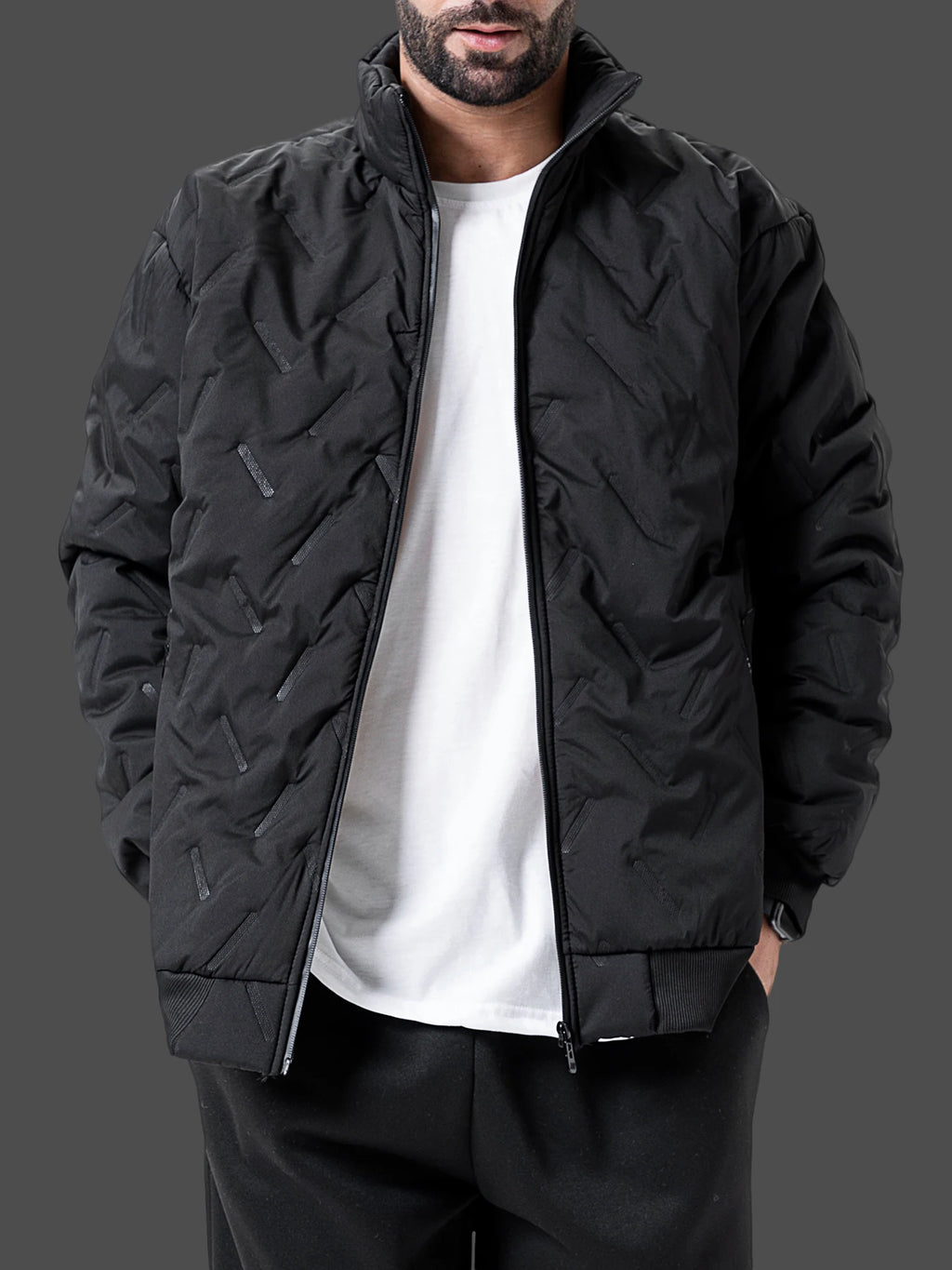 Winter Men's Zipper Stand Collar Jacket Male Casual Warm Thickened Fleece Lined Jacket Coat Streetwear Men Windproof Warm Coat