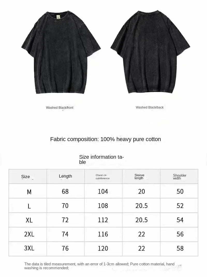 The Skull Collector - Predator Aliens Vs Predator T Shirts Washed Cotton Harajuku T-Shirts Men Streetwear Graphic Printed Tees